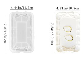 Molde silicona bandeja rectangular con moño 